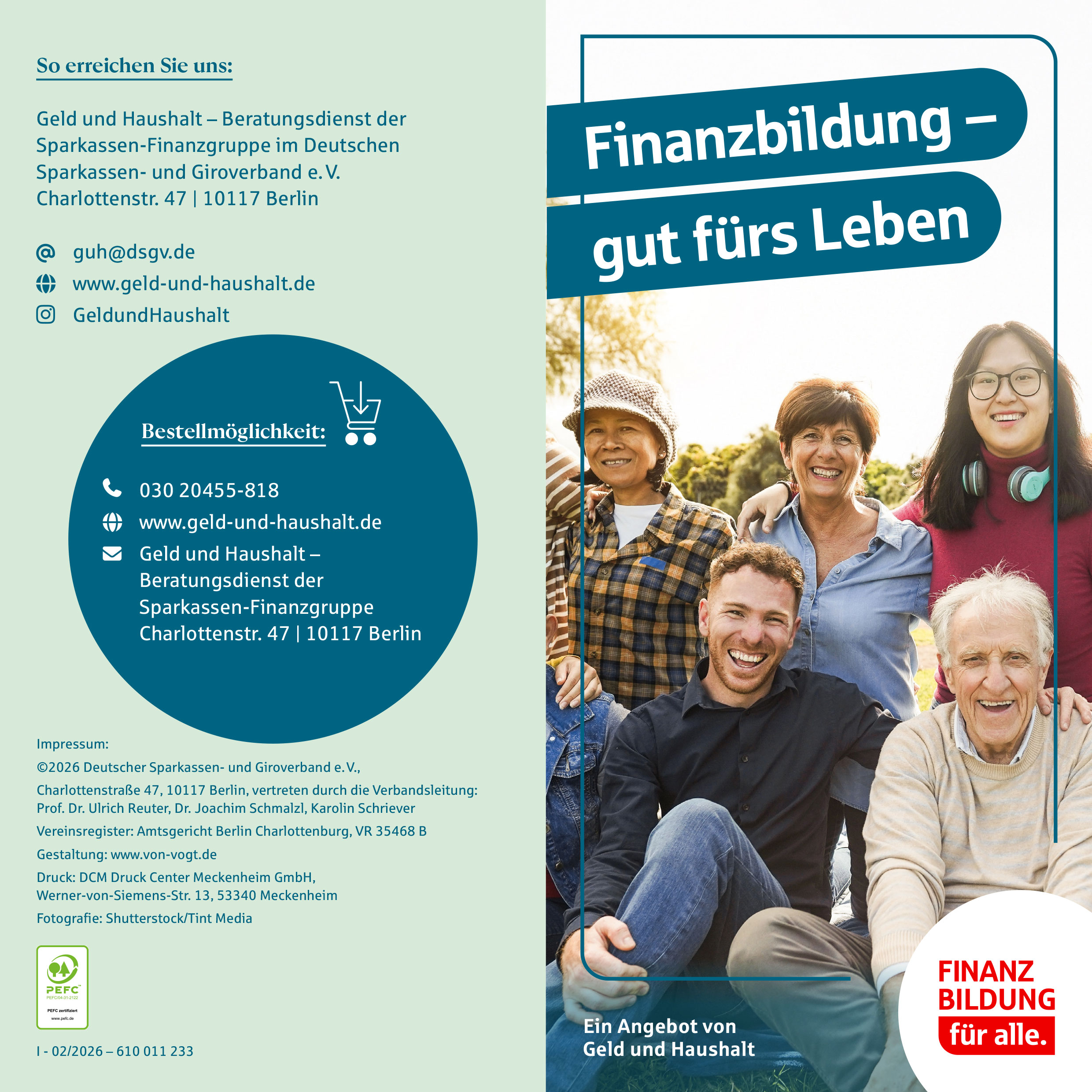 Alle Angebote vom Beratungsdienst Geld und Haushalt auf einen Blick!