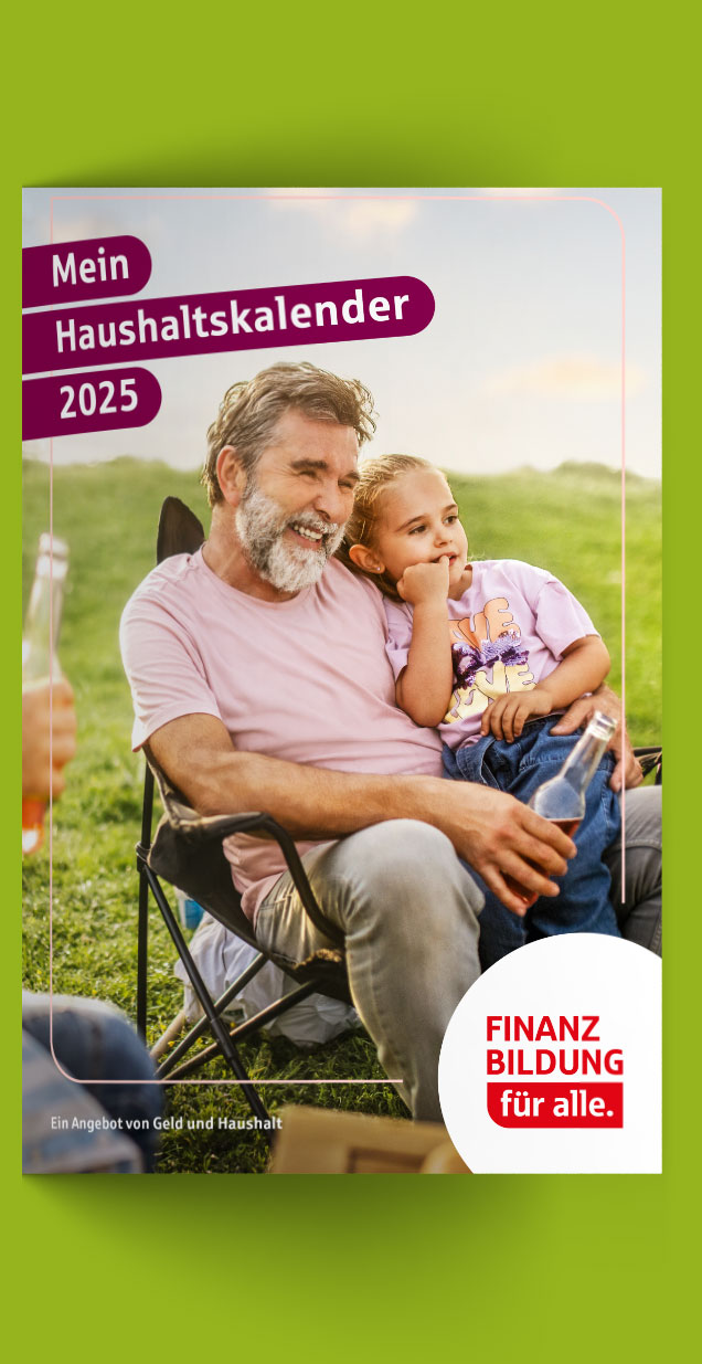 Mit dem kostenlosen Haushaltskalender jeden Monat Einnahmen und Ausgaben in der Balance!