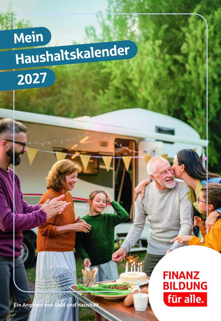 Persönliche Finanzen gut in der Übersicht - mit dem kostenfreien Haushaltskalender 2027.